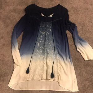 Ombré faded tunic